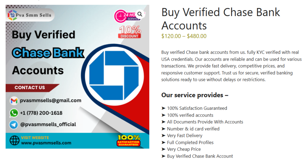 Buy Verified Chase Bank Accounts